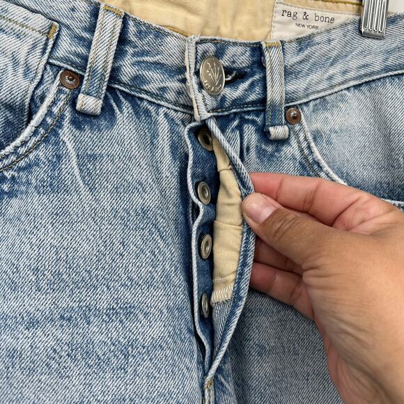 rag & bone Fairfield Engineer Jeans Light Wash Cotton Women's 25 Light Wash - Picture 7 of 11